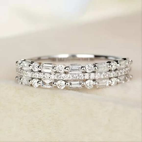 Jewelry - 5/$25 CZ Stacked Ring